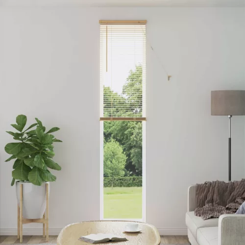 vidaXL Zsaluzia Állítható Világos barna mintával 213 x 60 cm PVC