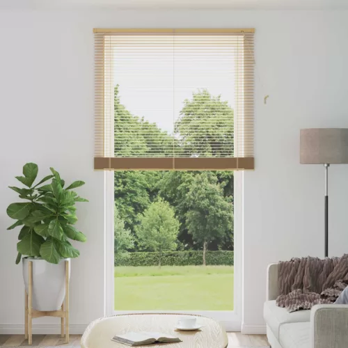 vidaXL Zsaluzia Állítható Világos barna mintával 213 x 110 cm PVC