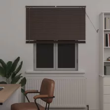   vidaXL Zsaluzia Állítható Sötét barna mintával 150 x 110 cm PVC