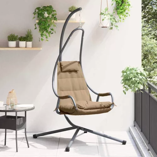 vidaXL Függő tojás szék Tópszínű 94 x 107 x 196,5 cm Acél