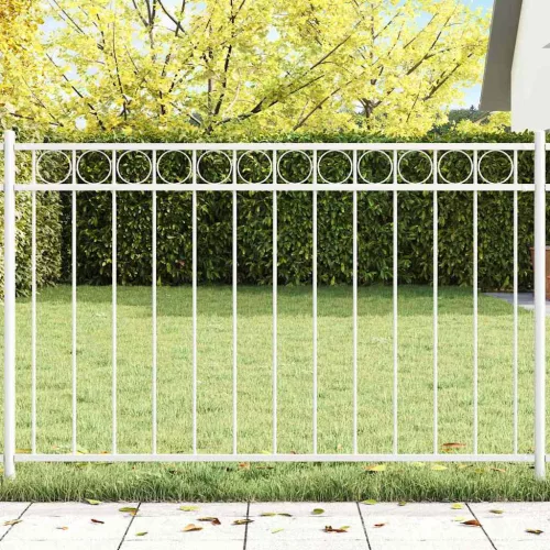 vidaXL Kerítéselem Assen Fehér 170 x 80 cm Acél