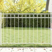vidaXL Kerítéselem Assen Fehér 170 x 100 cm Acél