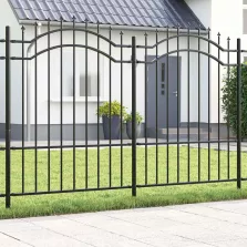 vidaXL Kerti Kerítés Szürke 190 cm Porszórt Acél