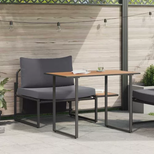 vidaXL Kültéri Acél Ülőgarnitúra 2 pcs Antracit Acél