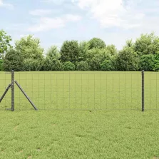   vidaXL Európai Kerítés Szürke 0.4 x 50 m PVC-bevonatú vas