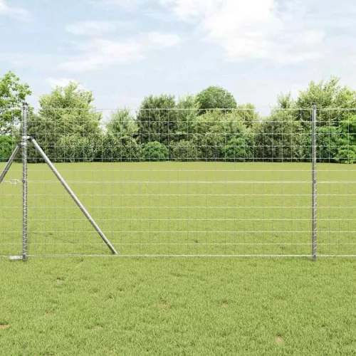 vidaXL Európai Kerítés Ezüst 1 x 10 m Meleg horganyzott vas