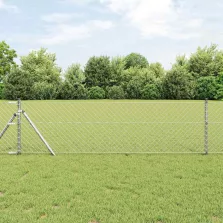   vidaXL Láncszem Kerítés Ezüst 10 x 0.6 m Horganyzott acél