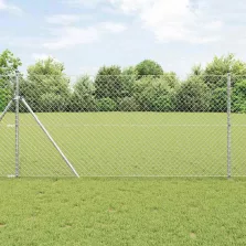vidaXL Láncszem Kerítés Ezüst 10 x 1 m Horganyzott acél