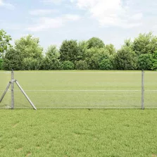 vidaXL Hegesztett Drótháló Kerítés Ezüst 0,4 x 10 m