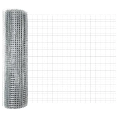 vidaXL Hegesztett Drótháló Kerítés Ezüst 0,6 x 10 m