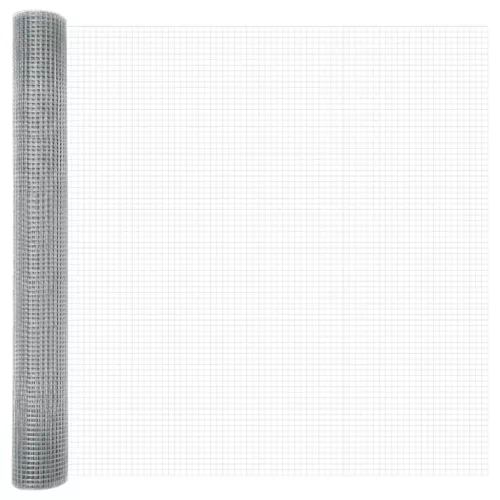 vidaXL Hegesztett Drótháló Kerítés Ezüst 1.2 x 10 m