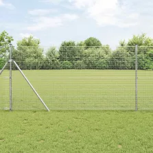 vidaXL Hegesztett Drótháló Kerítés Ezüst 1.2 x 25 m