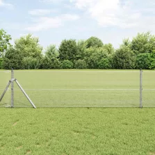 vidaXL Hegesztett Drótháló Kerítés Ezüst 0.5 x 50 m