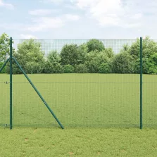 vidaXL Hegesztett Drótháló Kerítés Zöld 1.5 x 10 m