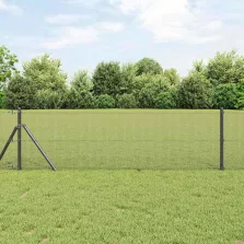 vidaXL Hegesztett Drótháló Kerítés Szürke 0,6 x 10 m