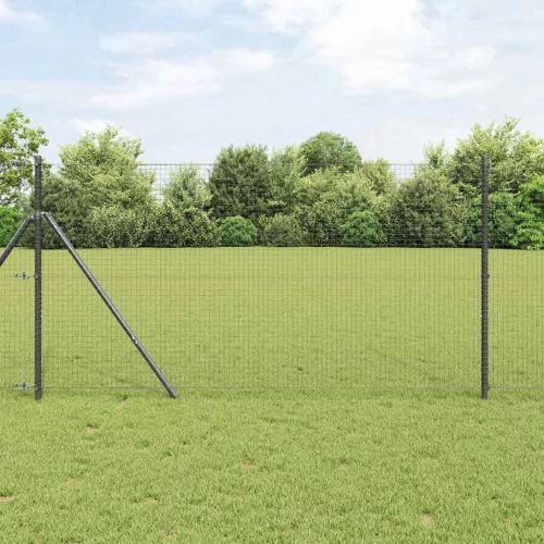 vidaXL Hegesztett Drótháló Kerítés Szürke 1 x 50 m