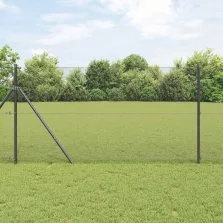 vidaXL Hegesztett Drótháló Kerítés Szürke 1.4 x 50 m