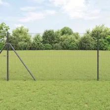 vidaXL Hegesztett Drótháló Kerítés Szürke 1.4 x 50 m