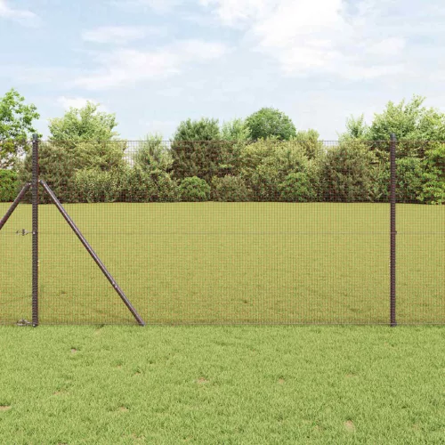 vidaXL Hegesztett Drótháló Kerítés Piros 1.5 x 10 m