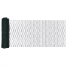 vidaXL Hexagon kerítés Zöld 0,4 x 10 m Acél