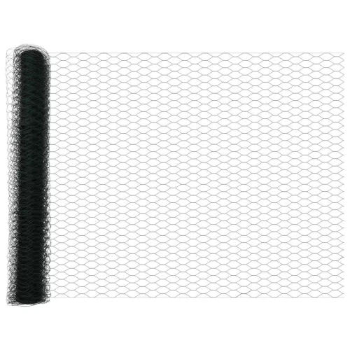 vidaXL Hexagon kerítés Zöld 1,2 x 10 m PVC