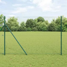 vidaXL Hatszögletű kerítés Zöld 1.6 x 25 m Acél