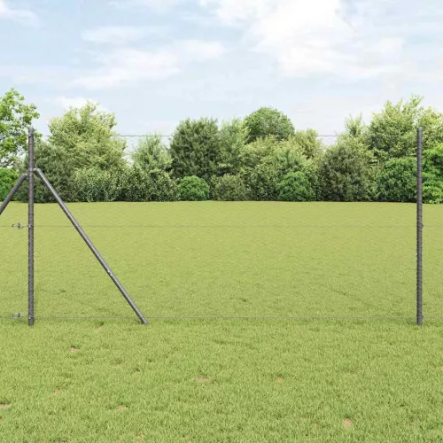 vidaXL Hexagon kerítés Szürke 1,4 x 10 m PVC