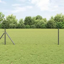 vidaXL Hexagon kerítés Szürke 1.5 x 50 m Acél