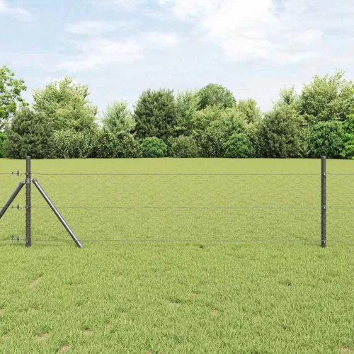 vidaXL Hexagon kerítés Szürke 1.5 x 50 m Acél
