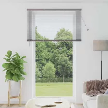   vidaXL Zsalugáter Redőnyök függönyökkel Ezüst 220 x 130 cm Alumínium