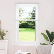   vidaXL Zsalugáter Redőnyök függönyökkel Fehér 130 x 70 cm Alumínium