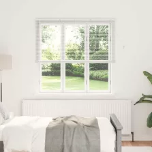   vidaXL Zsalugáter Redőnyök függönyökkel Fehér 175 x 140 cm Alumínium
