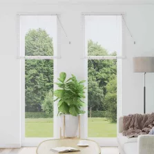   vidaXL Zsalugáter Redőnyök függönyökkel Fehér 220 x 75 cm Alumínium