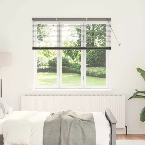 vidaXL Zsalugáter Redőnyök Sötétszürke 130 x 145 cm Alumínium
