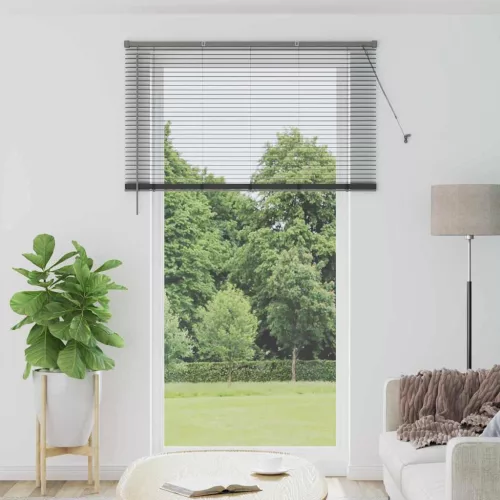 vidaXL Zsalugáter Redőnyök Sötétszürke 220 x 135 cm Alumínium