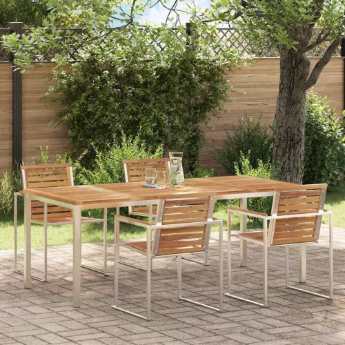 vidaXL ÉtkezőAsztal Barna 200 x 90 x 75 cm Tömör Teakfa