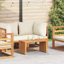   vidaXL Kerti Oldal Asztal Barna 70 x 37,5 x 35,5 cm Tömör Teakfa