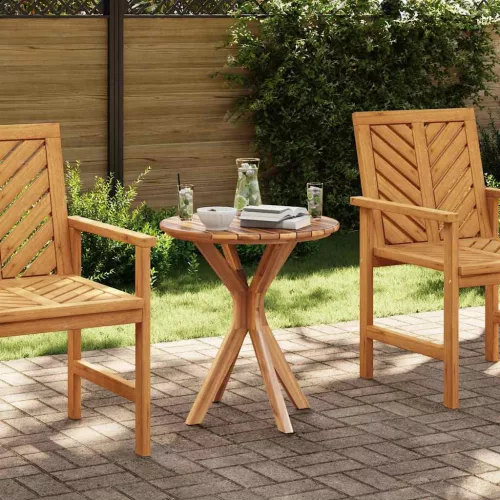 vidaXL Oldal asztal Barna 70 x 70 x 75 cm Tömör Teakfa