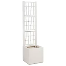 vidaXL Virágbox Fehér 36 x 36 x 140 cm Műanyag