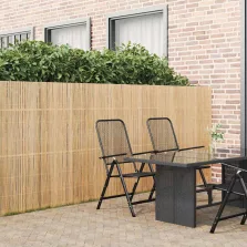 vidaXL Bambusz kerítés Természetes 400 x 150 cm bambusz