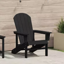 vidaXL Adirondack szék Fekete 82 x 74 x 92 cm HDPE