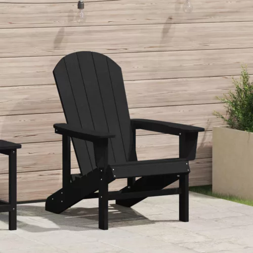 vidaXL Adirondack szék Fekete 82 x 74 x 92 cm HDPE