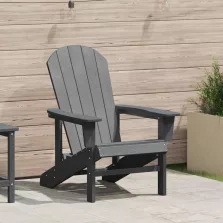 vidaXL Adirondack szék Világosszürke 82 x 74 x 92 cm HDPE