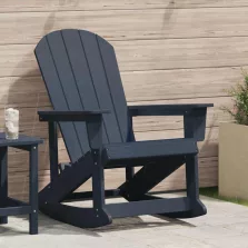  vidaXL Adirondack hintaszék Tengerészkék 73.5 x 92 x 90 cm HDPE