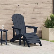 vidaXL Adirondack szék Sötétkék 82 x 74 x 92 cm HDPE