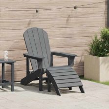 vidaXL Adirondack szék Világosszürke 82 x 74 x 92 cm HDPE