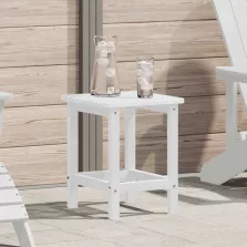   vidaXL Adirondack Oldalsó Asztal Fehér 38 x 38 x 46 cm HDPE