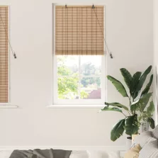   vidaXL Roletta függönyökkel Természet 80 x 220 cm bambusz