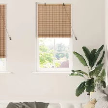   vidaXL Roletta függönyökkel Természet 90 x 220 cm bambusz