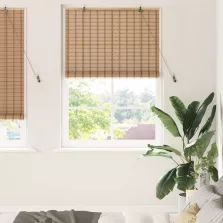   vidaXL Roletta függönyökkel Természet 100 x 220 cm bambusz